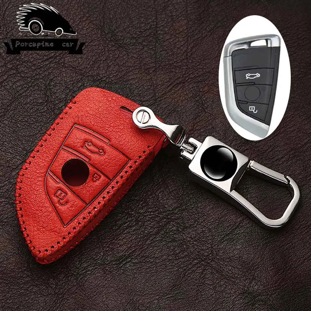 High quality leather Car Key Case Cover Protector for BMW X5 F15 X6 F16 G30 7 Series G11 X1 F48 F39 Accessories Styling | Автомобили и