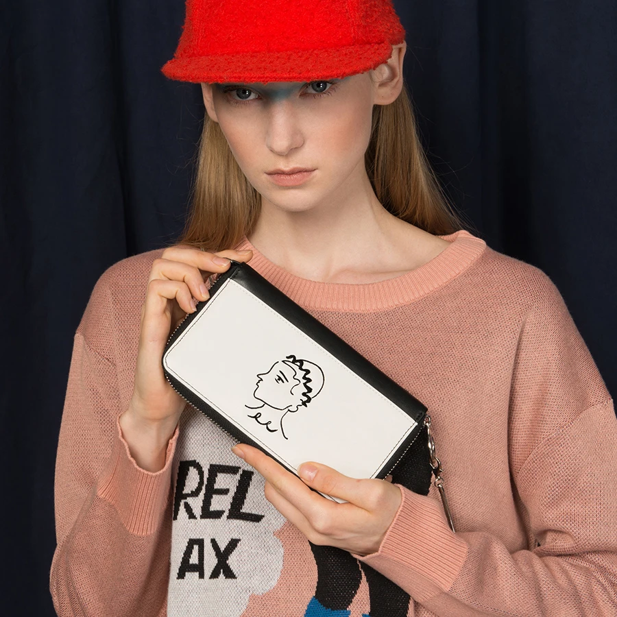 YIZISToRE новые оригинальные персонализированные искусственная кожа через плечо длинные кошельки женские сумки в линиях серии(FUN KIK store