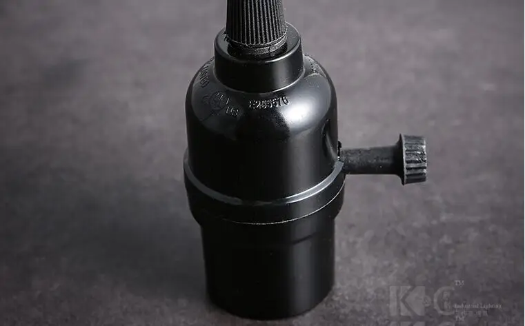 RH чердак лампы Эдисона черный поворотный выключатель затемнение одноголовый