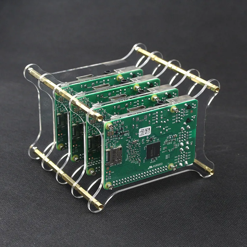 Корпус для Raspberry Pi 4 Модель B слоя с логотипом прозрачный корпус также 3|box light|case