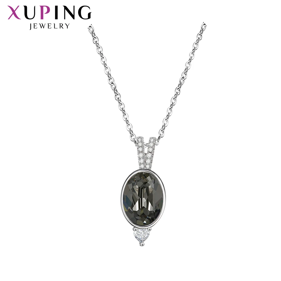 Xuping модные ювелирные изделия Romatic женские кристаллы подвеска ожерелье с родиевым