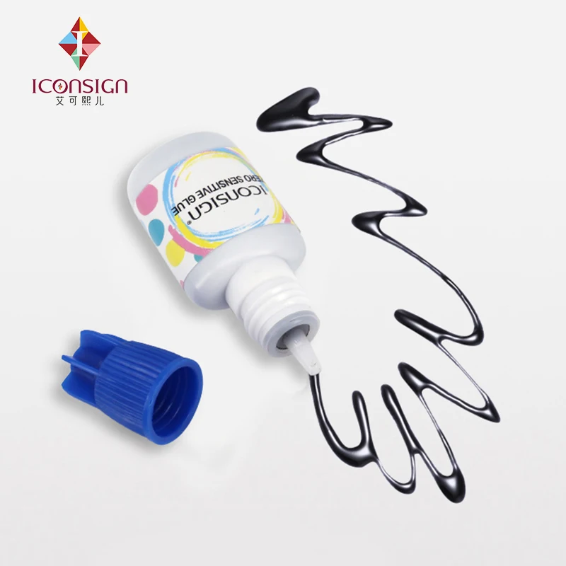 Клей для накладных ресниц ICONSIGN Zero sensitive 5 секунд быстро сохнет без запаха клей