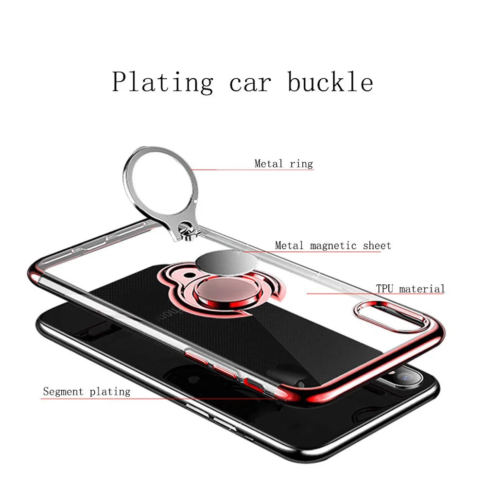 NYFundas 360 Degree Rotation case for iphone 8 7 6 6s plus X ring Holder stand Plating magnetic cover XS MAX XR |
