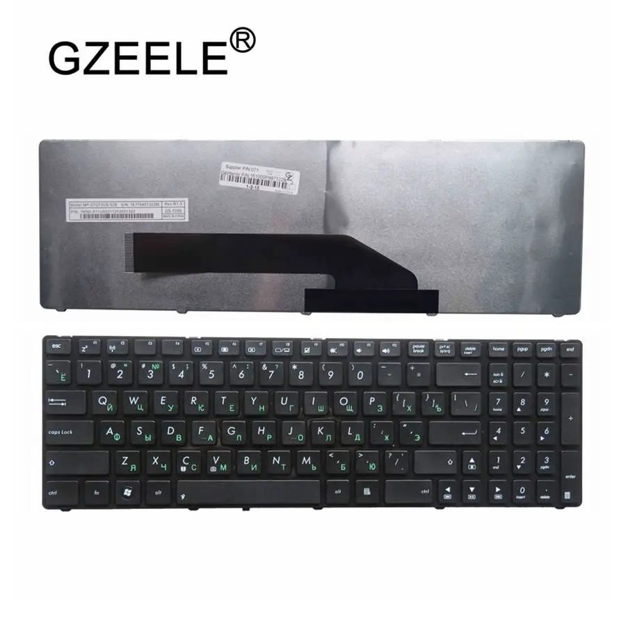 

GZEELE NEW russian Laptop keyboard FOR ASUS V111462CS2 V090562BS1 MP-07G73US-528 MP-07G73US-5283 0KN0-EL1US02 with frame RU
