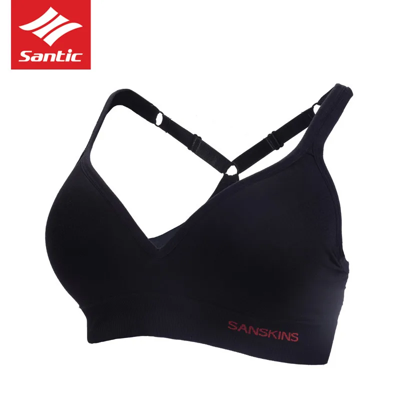 Santic бюстгальтер для женщин спортивные бюстгальтеры бега жилет йоги велосипедные
