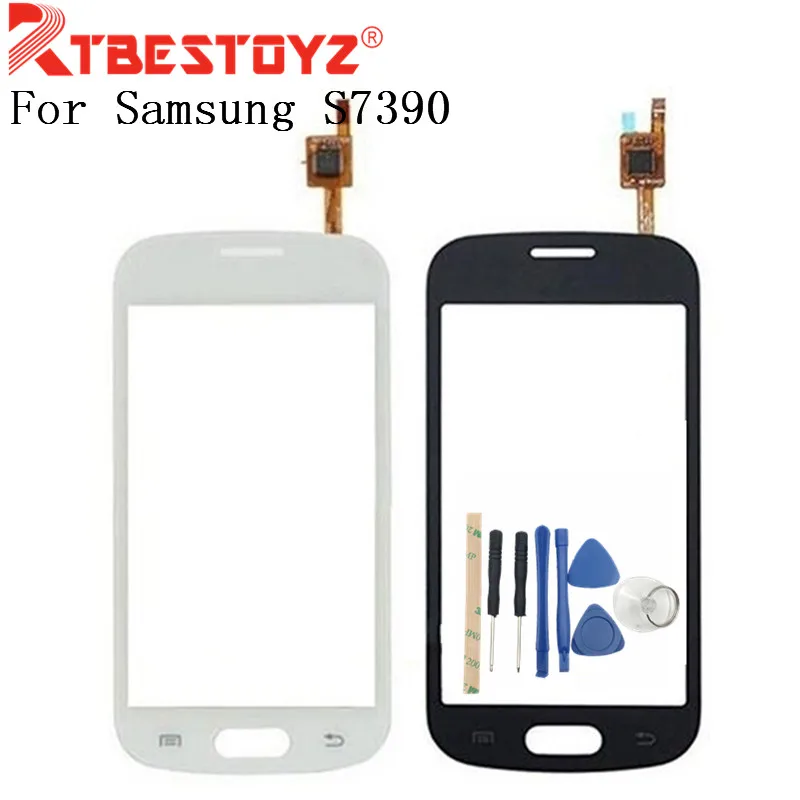 

RTBESTOYZ 4.0"For Samsung Galaxy Trend Lite S7390 S7392 Touch Screen Digitizer Front Glass Panel Sensor Black White Color+Tools