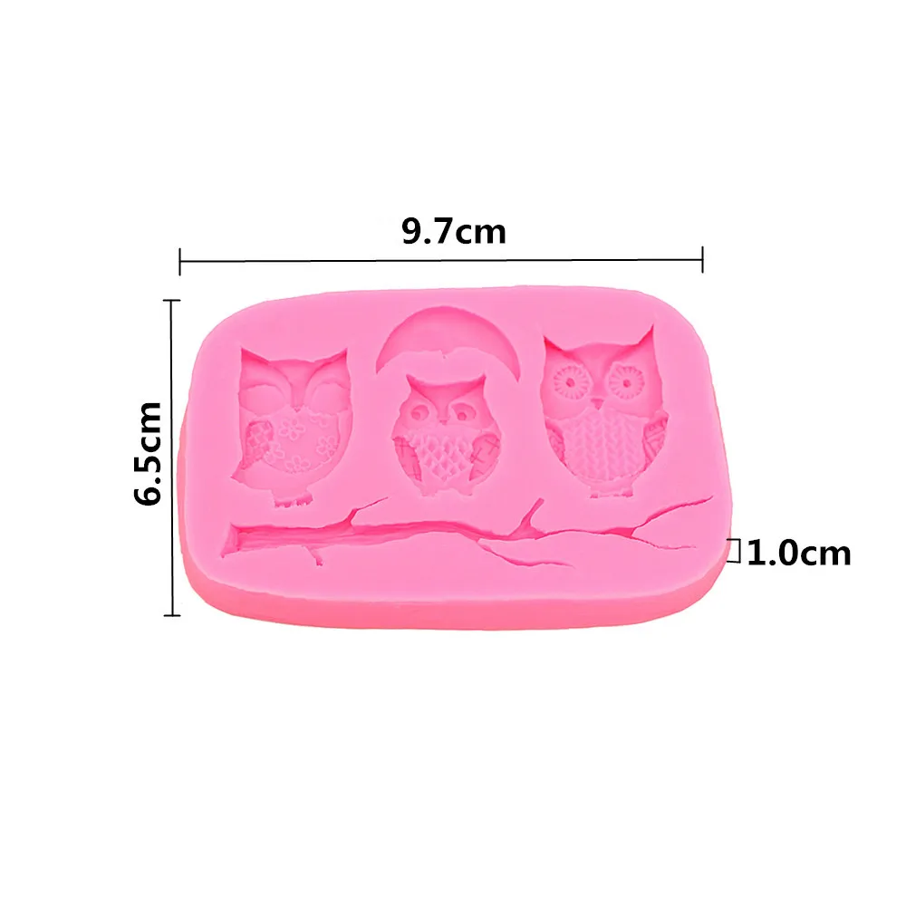 3 Совы в сложенном виде силиконовые формы для торта шоколадные поделки ручной