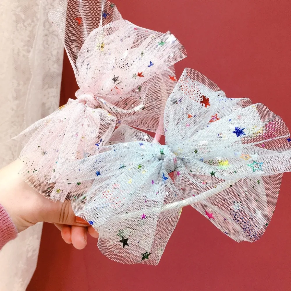 Женский обруч для волос с большим бантом кружевной в Корейском стиле|Аксессуары