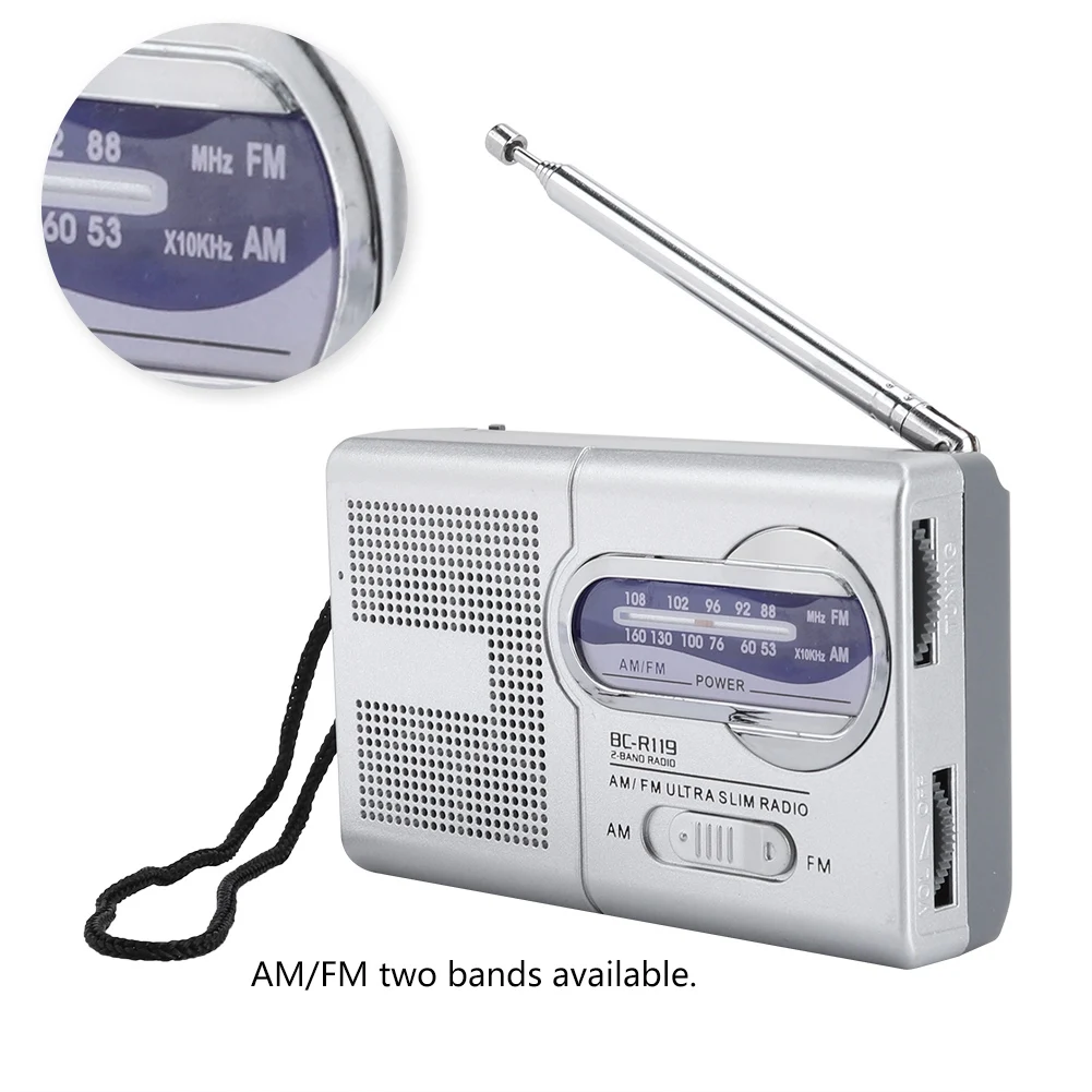 Многофункциональное радио SOONHUA мини карманное AM/FM BC-R119 две полосы с