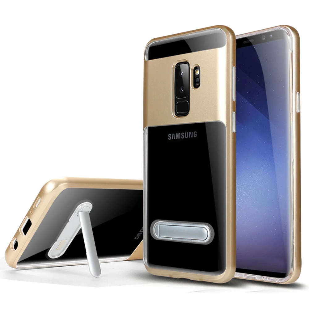 Gold OTAO противоударный держатель чехол для телефона для samsung S9 S8 S7 S6 Edge Plus A3 A5 J3 J5 J7 Note 4 5 8 кронштейн чехол s для задней панели с подставкой - Цвет: Gold
