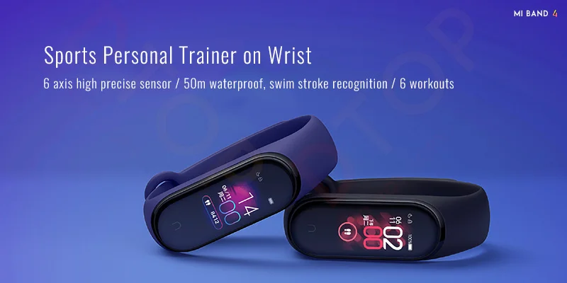 Новинка, Xiaomi mi-браслет 4 Smart mi Band 4, браслет, пульсометр, фитнес, 135 мА/ч, цветной экран, Bluetooth 5,0