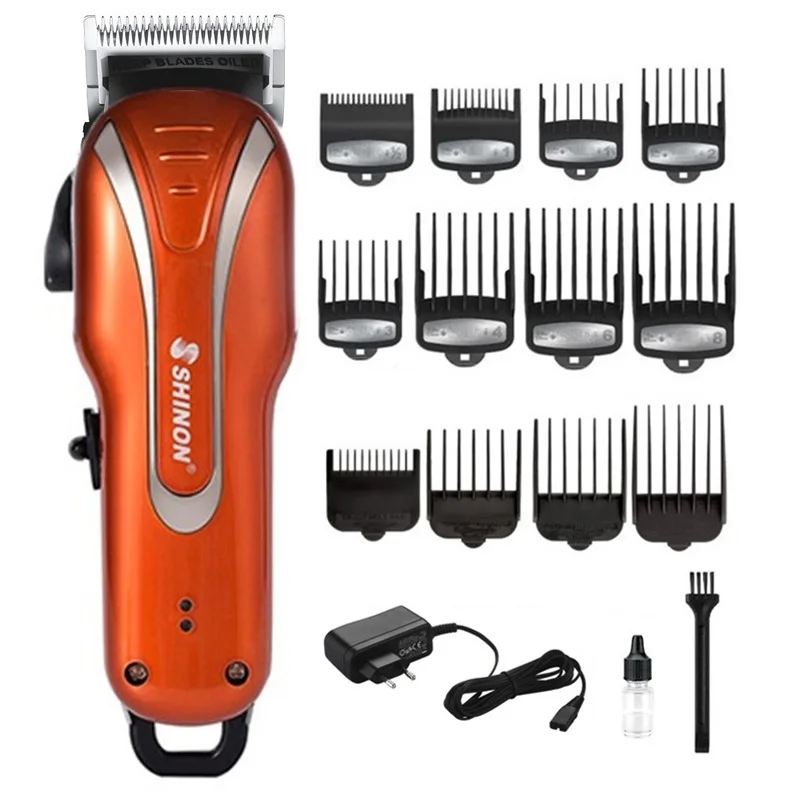 12pcs guide comb Регулируемая профессиональная машинка для стрижки волос, электрический триммер для волос для мужчин, перезаряжаемая машинка для стрижки волос, инструмент для стрижки волос - Цвет: 12pcs guide comb