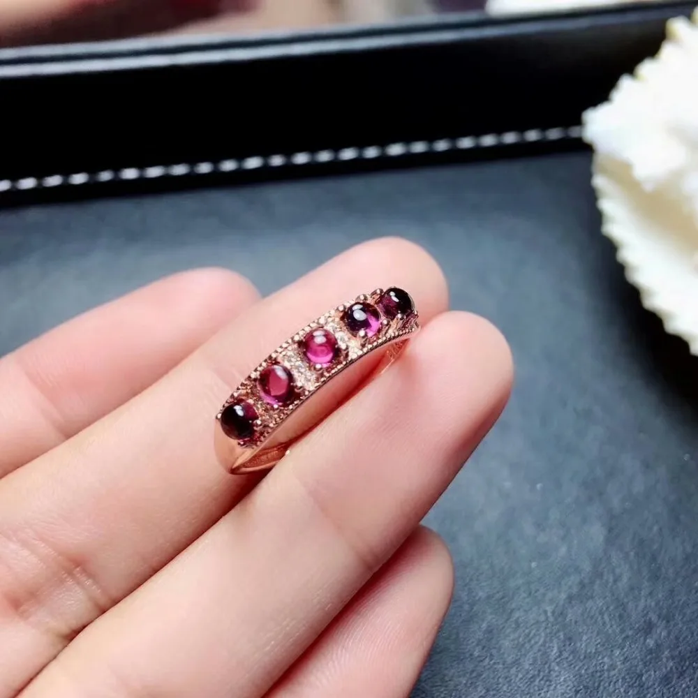 Женское кольцо с гранатом SHILOVEM свадебное ювелирное изделие из настоящего