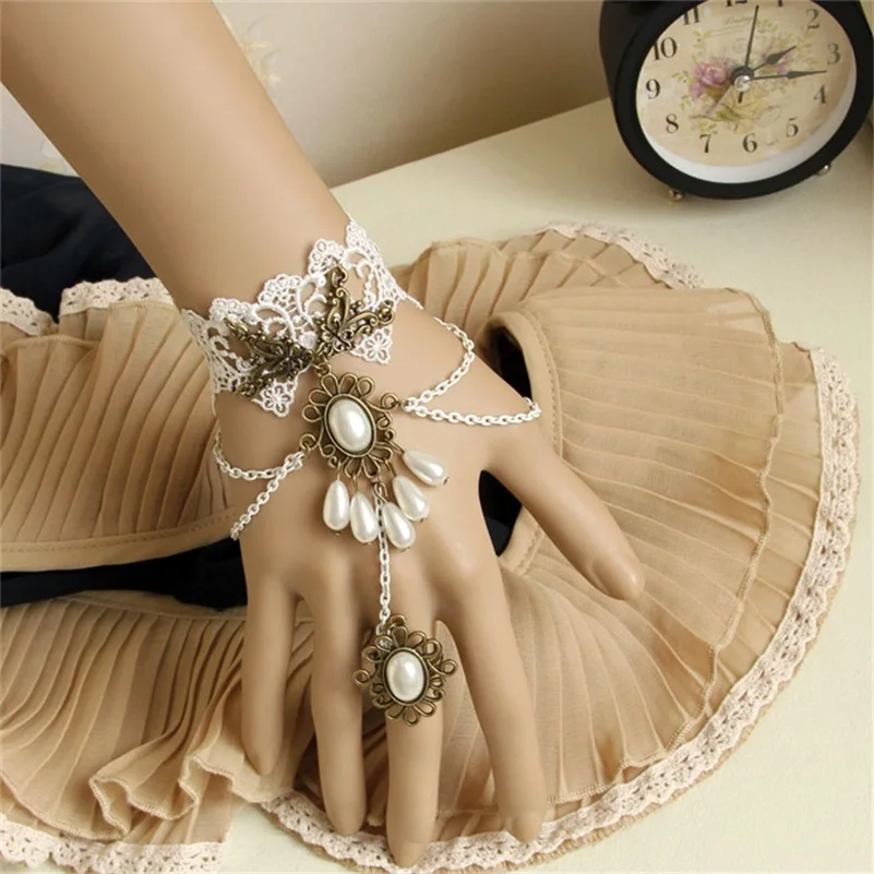Женское винтажное ювелирное изделие аксессуар в готическом стиле|bracelets for|lace