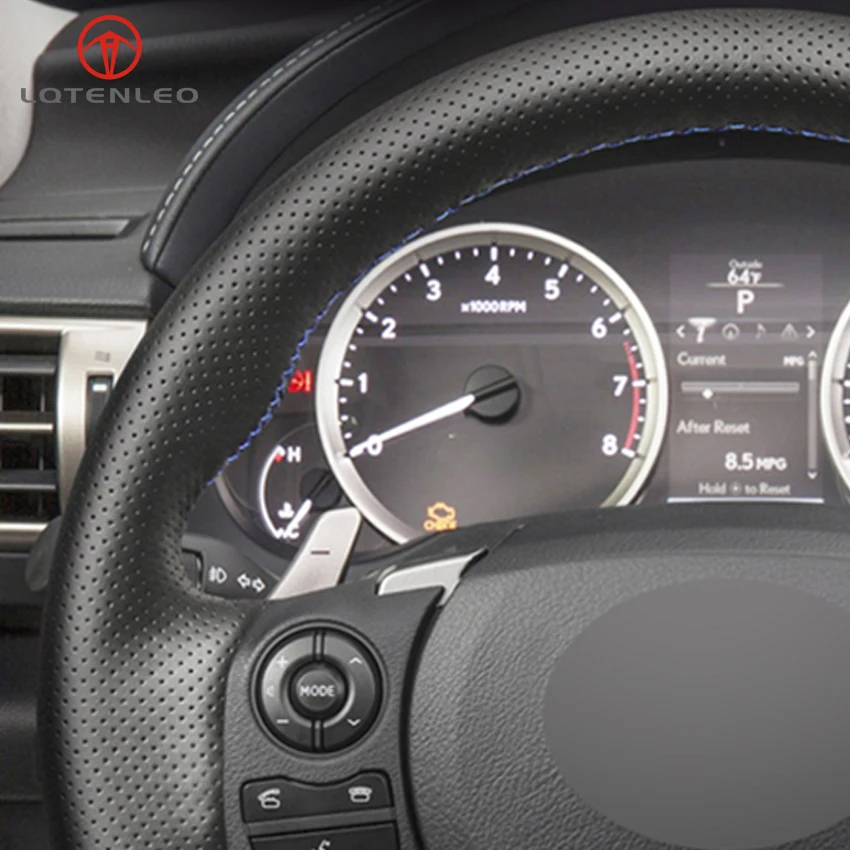 Lqtenleo цвет: черный, синий из искусственной кожи Рулевое колесо подходит для Lexus CT200 IS200t IS250 IS300 IS350 NX200 NX200t NX300 RC20