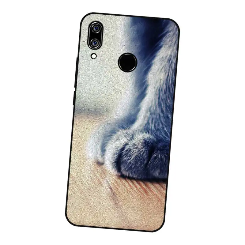 N285 кошки милый черный силиконовый чехол для Huawei NOVA 2 2i 2S 3 3e 3i 4 4e Enjoy 8 Plus |