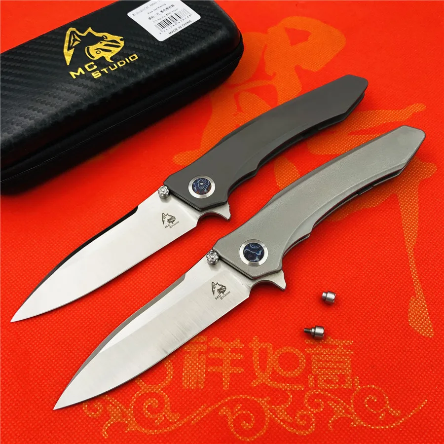 MAXACE Полуночный Кот складной нож M390 сталь-в-одном титановый сплав ручка Открытый Кемпинг рыболовные инструменты