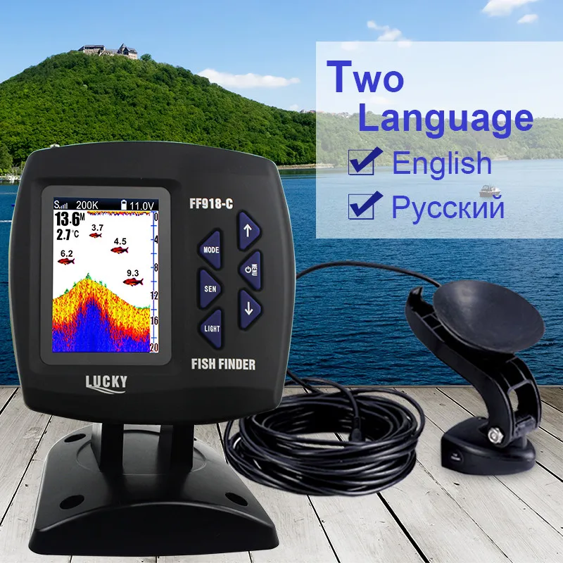 Рыболокатор русская меню цветной рыболокатор глубина обнаружения 100 м/328фт