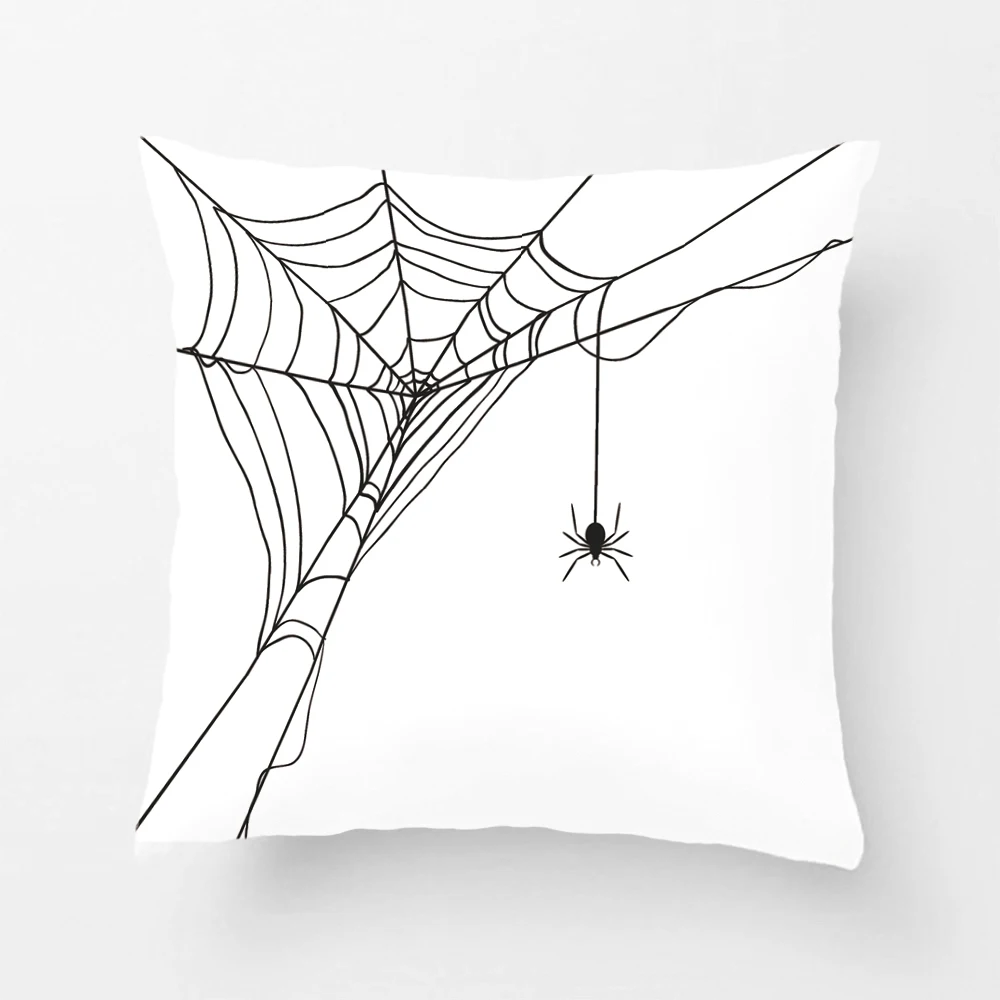 

Happy Halloween Days Throw Pillow Case With Web And Spider Design Decorative Cushion Cover Pillowcase Home Decor By Lvsure