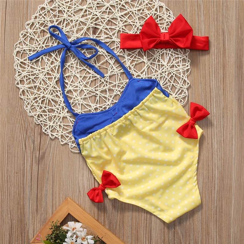 2017 Детский комплект бикини для маленьких девочек купальный костюм с бантом и