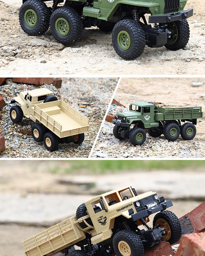 Детские 1:18 6WD игрушки для грузовых автомобилей RC военные модели грузовиков игрушки 2,4G Радиоуправление RC скоростные грузовики внедорожники игрушки детские подарки