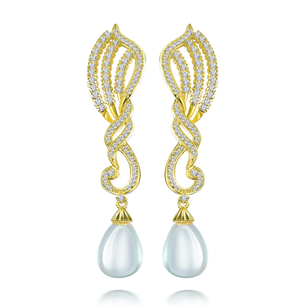 Wong Rain 100% 925 Sterling Silver Water Drop Pear Pearl Gemstone Long Dangle Hook Wedding Engagement Earrings Wholesale | Украшения и