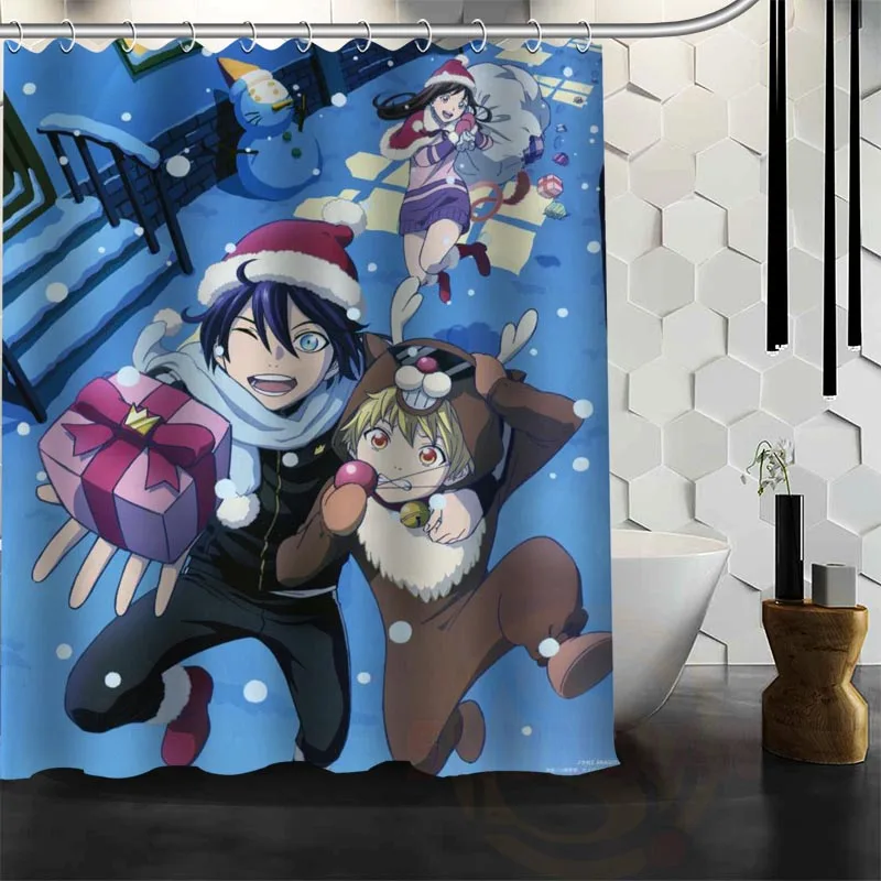 Лучший Хороший пользовательский душ Noragami занавеска для ванной