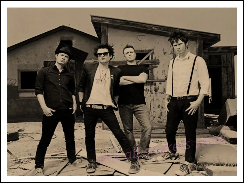 Винтаж плакат. Sum 41 ретро крафт плакат со скалой живопись Музыка группа бар ресторан студенческое общежитие наклейки на стену/6037 - Цвет: 4