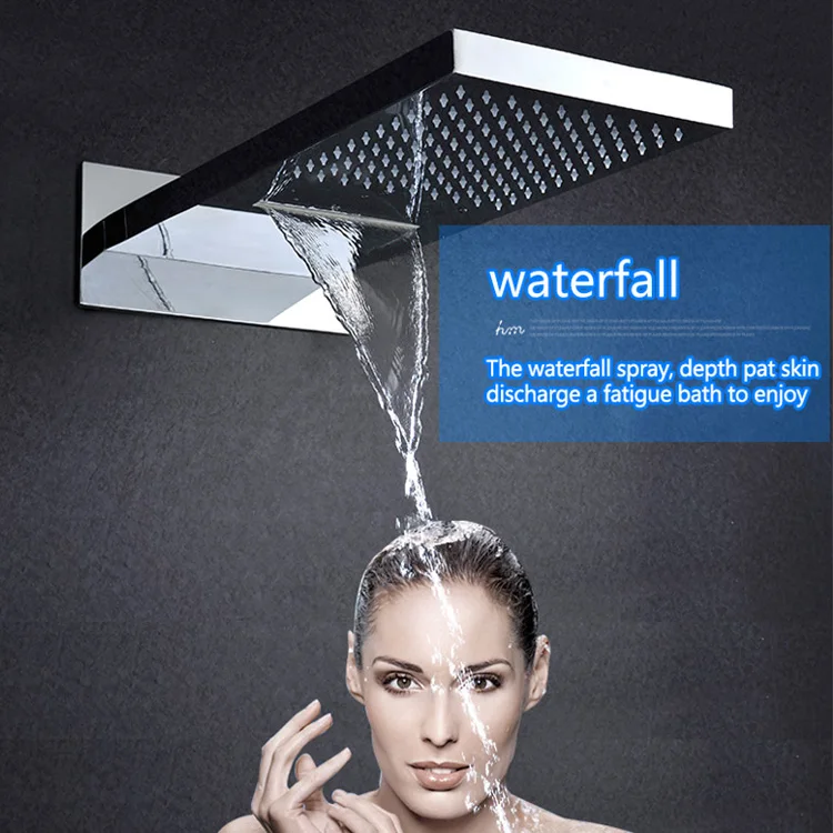 Вставлять Аксессуары для ванной комнаты 3 Функция 22 дюймов светодиодный дождь spa
