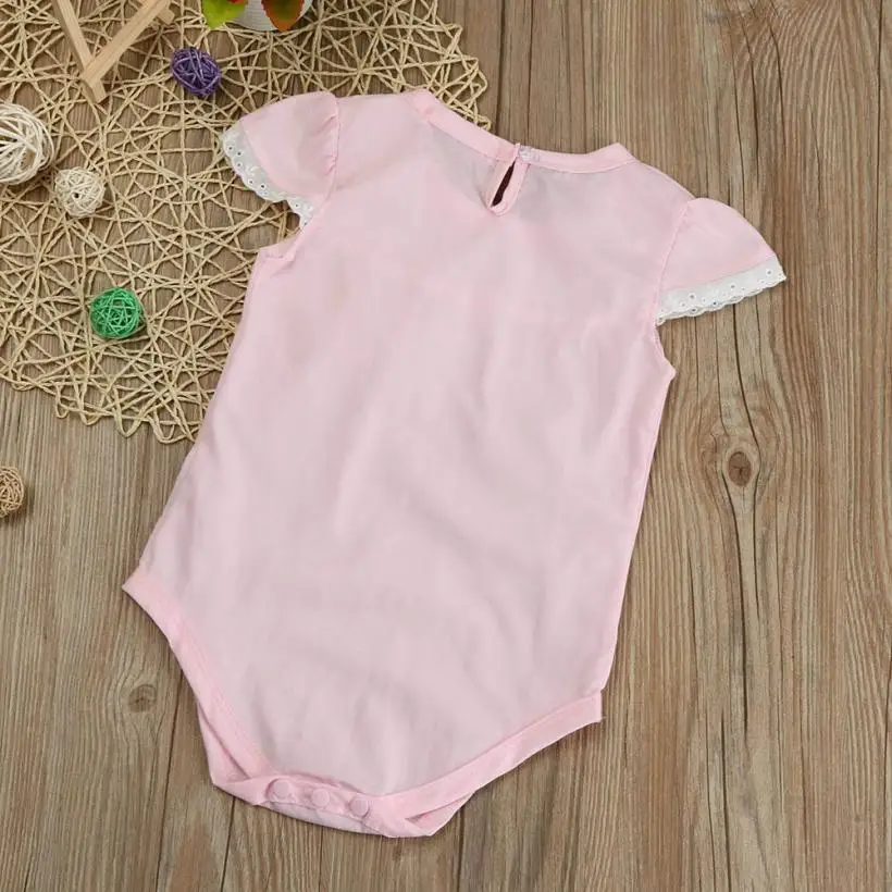 2017 новорожденных Детское Боди хлопок кружева детские комбинезоны костюм для