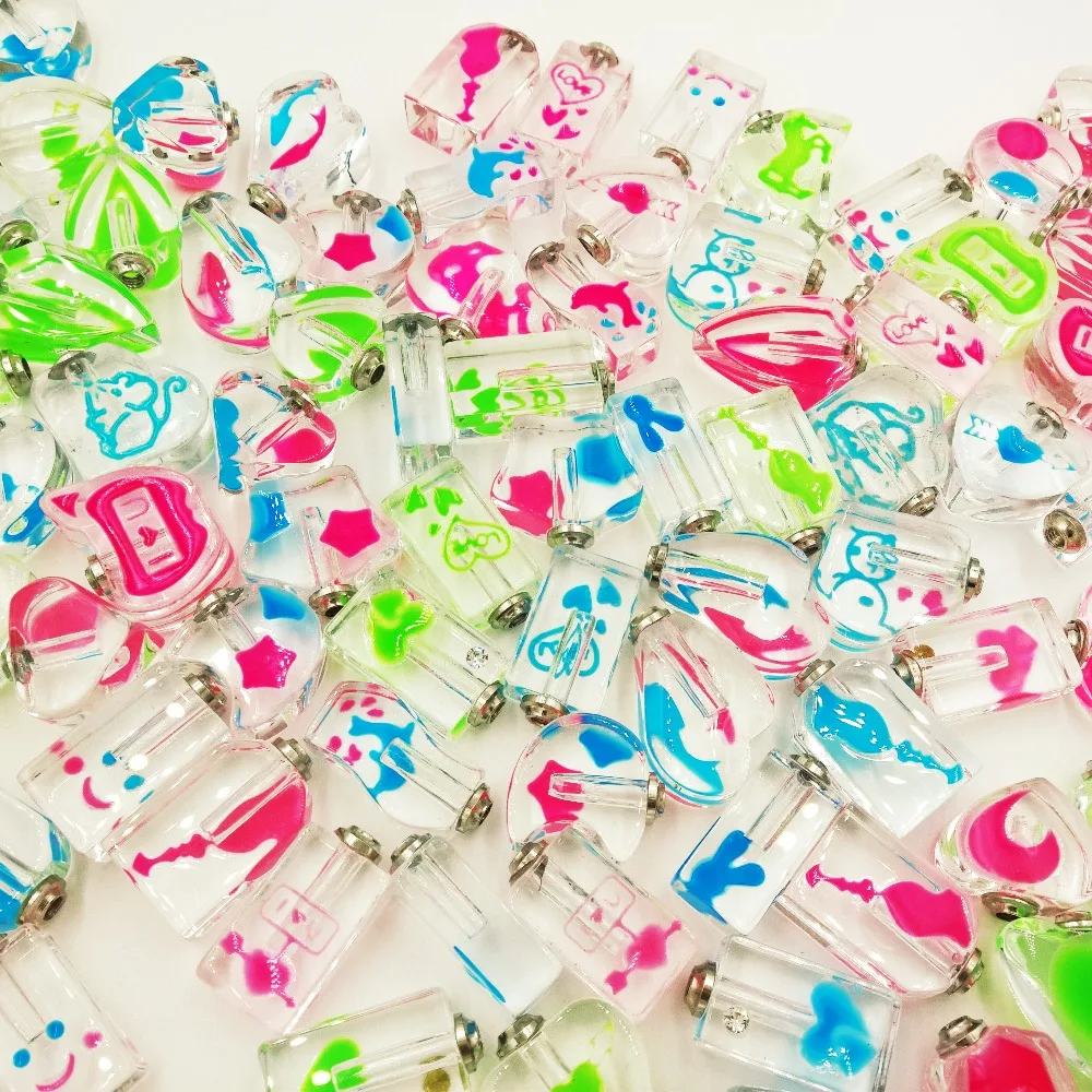 Винтовая крышка 50 шт./лот смешанные светящиеся люминесцентные рандомные флаконы