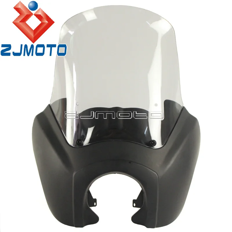 Matte Black Clear Передний обтекатель для мотоцикла Iridium ветровое стекло для Harley Dyna Street Bob Low Rider 2007- фара обтекатель ветрового стекла - Цвет: Matte Black Clear