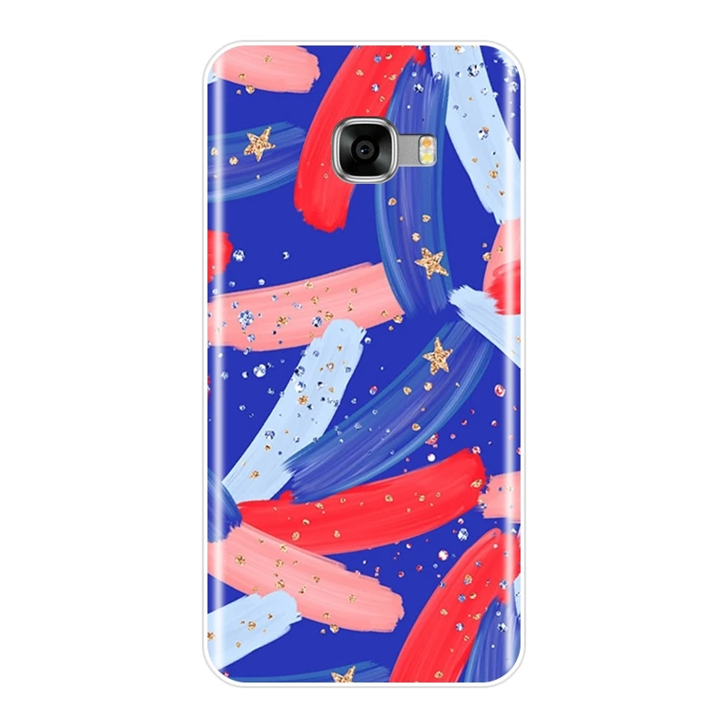 Phone Case Silicone For Samsung Galaxy C5 C7 C8 Art Graffiti Stripes Abstract Soft Back Cover C9 Pro | Мобильные телефоны и