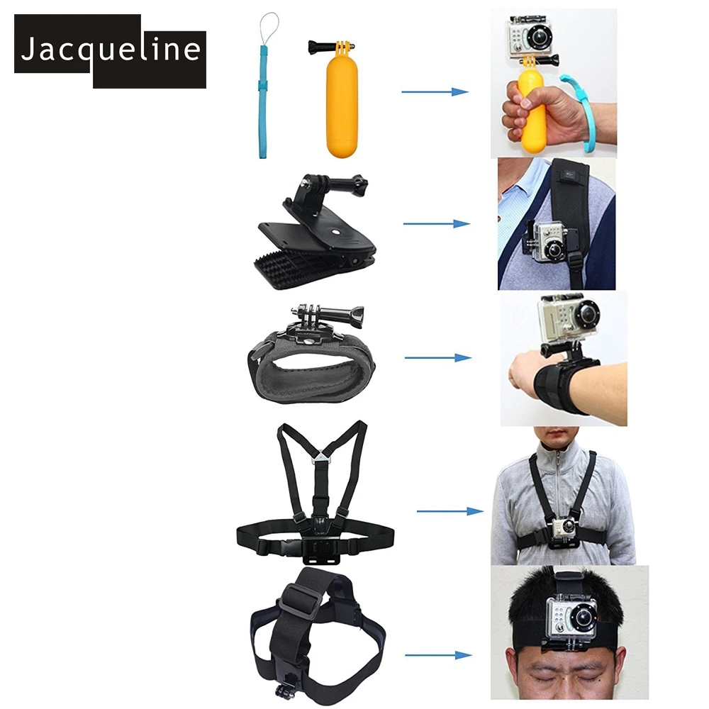 Фото Комплект спортивных аксессуаров Jacqueline для Gopro hero HD 6 5 4/3/2 SJCAM SJ4000 SJ5000 SJ6000 EKEN H9R H9 sj4000 Комплект спортивных аксессуаров Jacqueline для Gopro hero HD 6 5 4/3/2 SJCAM SJ4000 SJ5000 SJ6000 EKEN H9R H9 sj4000