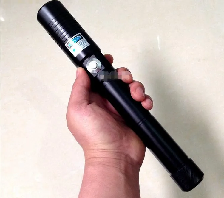 

High Power Military 450nm 100w 100000m Blue Laser Pointer Flashlight Burn Match Candle Lit Cigarette Wicked LAZER Torch Hunting