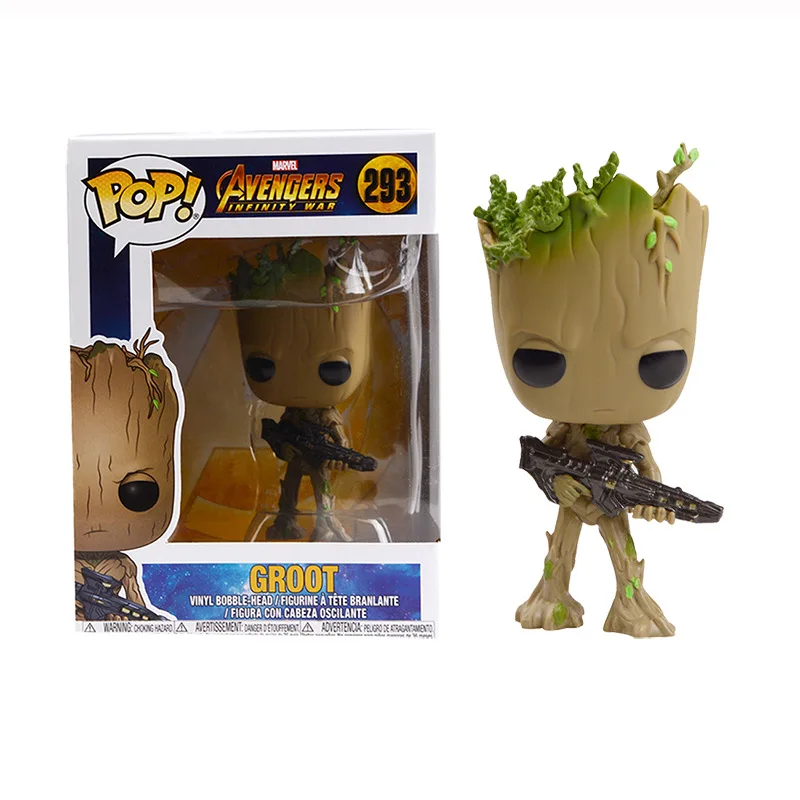 Funko POP Marvel стражи Галактики Grootted Avengers3 groots brinquedos фигурка игрушки для детей Рождественский подарок
