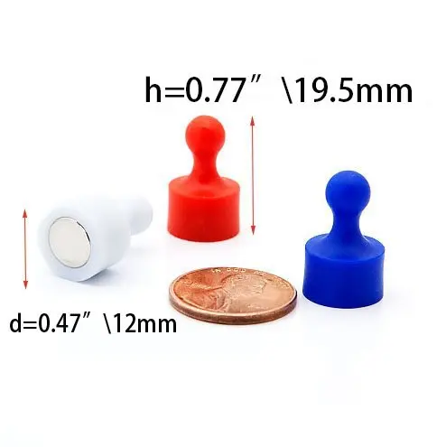 Штифт 8 цветов в Сталь коробка магниты NdFeB (неодим-железо-бор рисунок