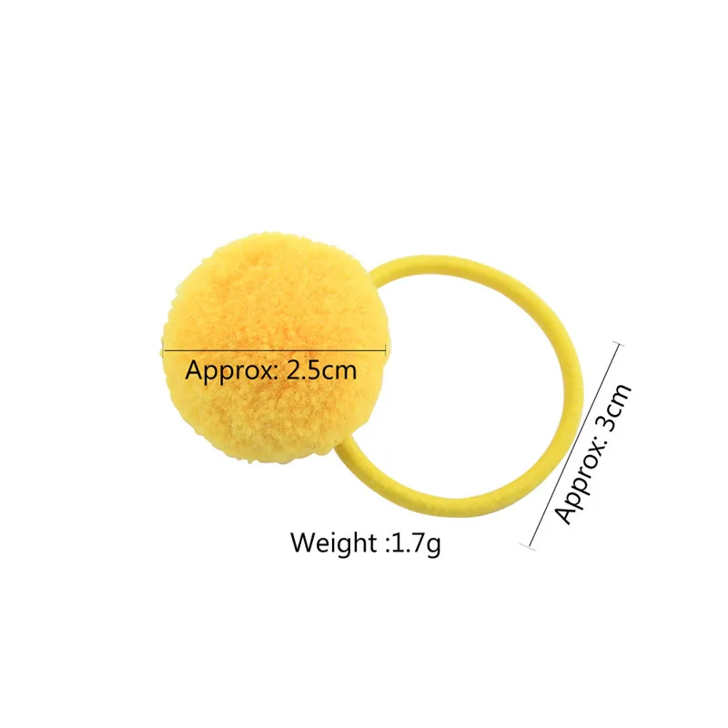 Милые Головные уборы 12 шт./лот мини-Помпоны с эластичной резинкой повязка для