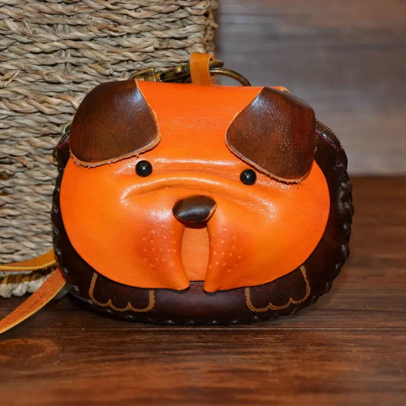 Hand Made святого валентина Подарок Для Мужчин Кожа Коровы Форма Мультфильм Щенок