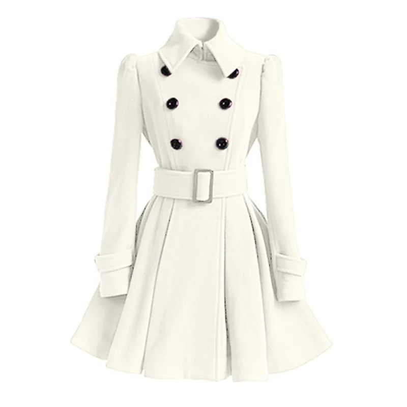 Женский Длинный тренчкот с отложным воротником и поясом 7 цветов | Женская одежда