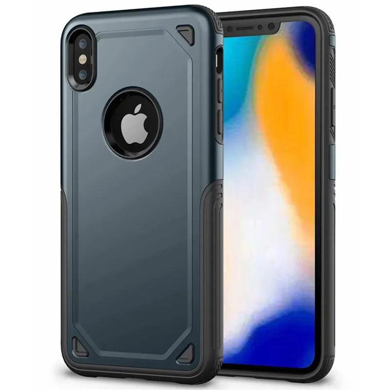 Армированный Прочный чехол для iPhone 11 Pro x xs max xr PC + силиконовый 6 6S 7plus 8plus военный
