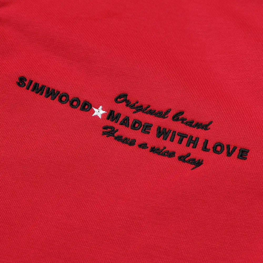 安い Simwood-メンズフード付きスウェットシャツ,ジッパー付きパーカー,高品質の文字がプリントされたカジュアルな衣服,2021-180510