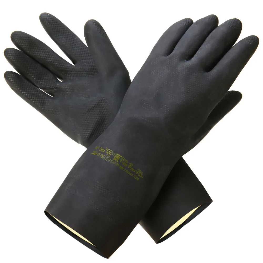 

Heavy Duty Rubber Gloves Acid Alkali Resistant Chemical Gauntlet Garden Digging Labor Insurance Gloves Protective Gloves Mayitr