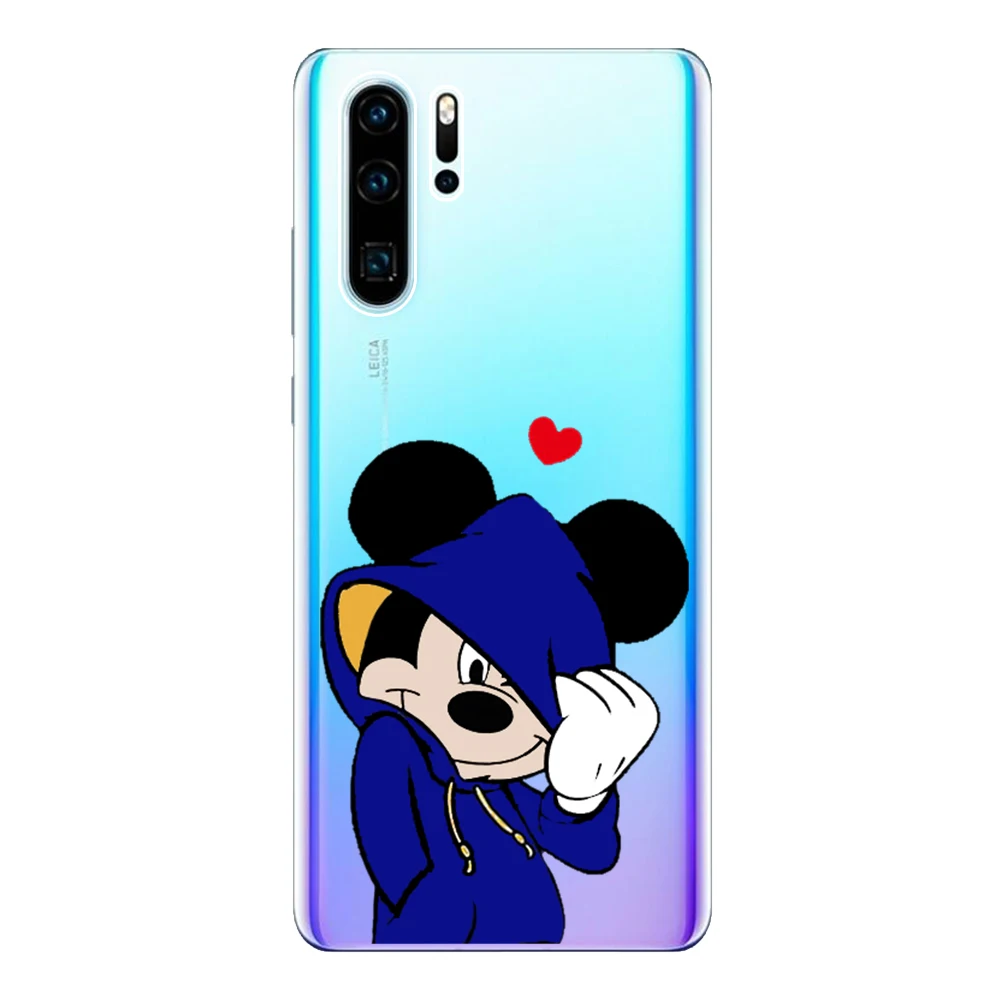 Чехол для Huawei P30 Lite Pro мягкий силиконовый чехол из ТПУ Fundas милый с Микки и Минни