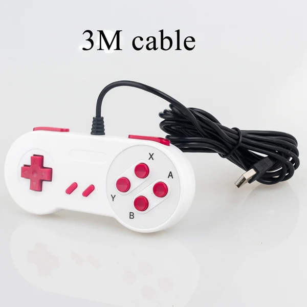 Exlene 2 шт 3 м супер классический USB контроллер SNES геймпад джойстик для PC/Pi 3 Retropie/sega - Цвет: white