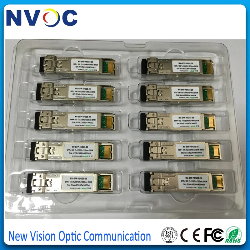 Бесплатная доставка 10G BIDI 60km LC SFP модуль + трансивер одномодовый одиночный