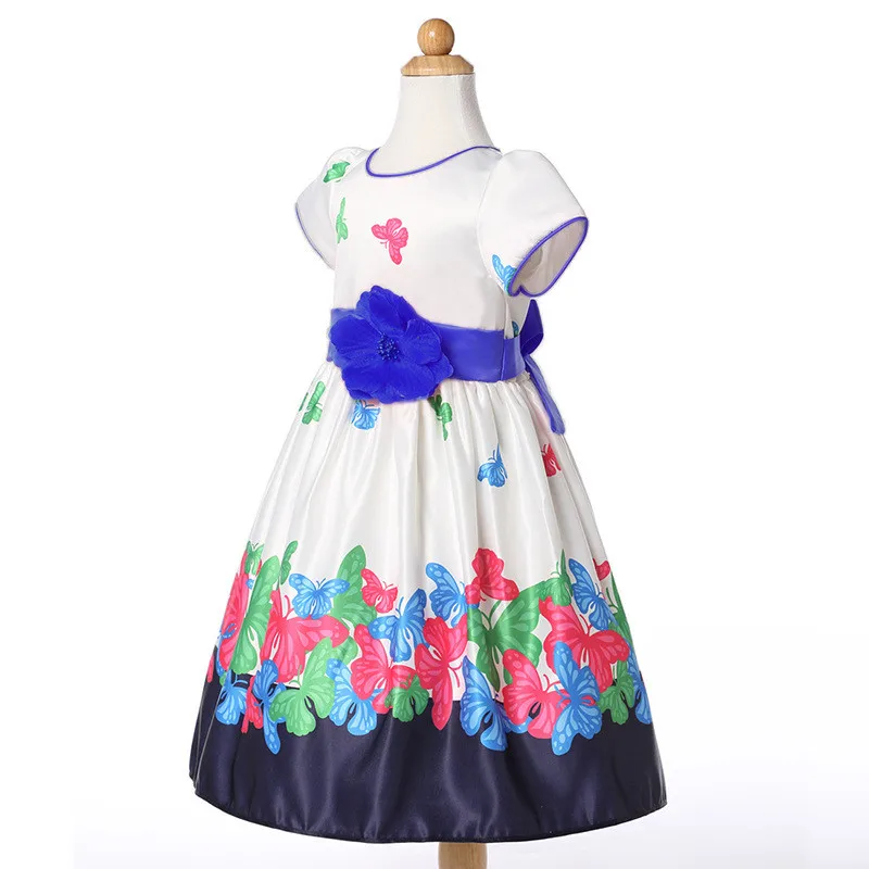 Модное платье для девочек в европейском стиле платья маленьких 2019 года летнее с