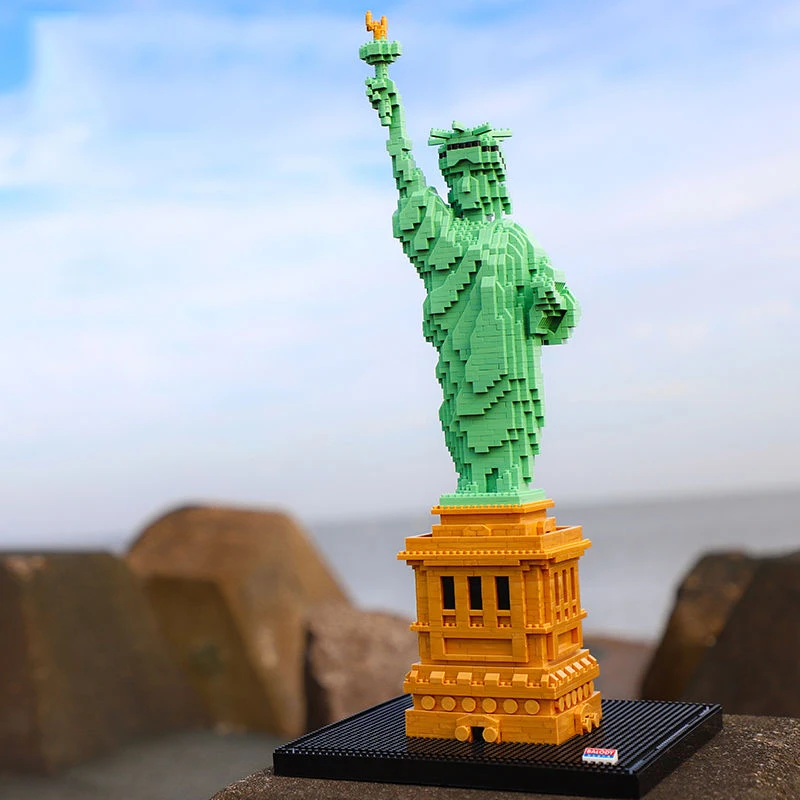 2510 шт. DIY сборка статуя Liber 3D модель наборы архитектурных конструкций