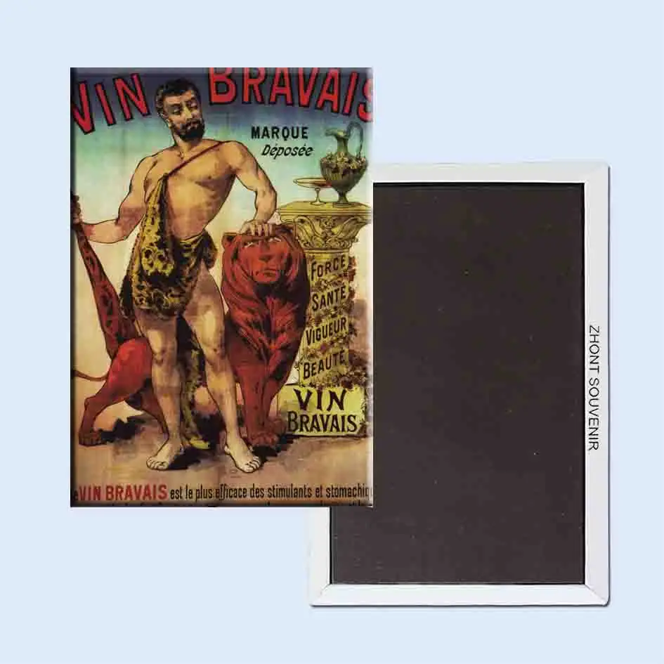 

A strong man and a lion 24166 Retro nostalgia fridge magnets