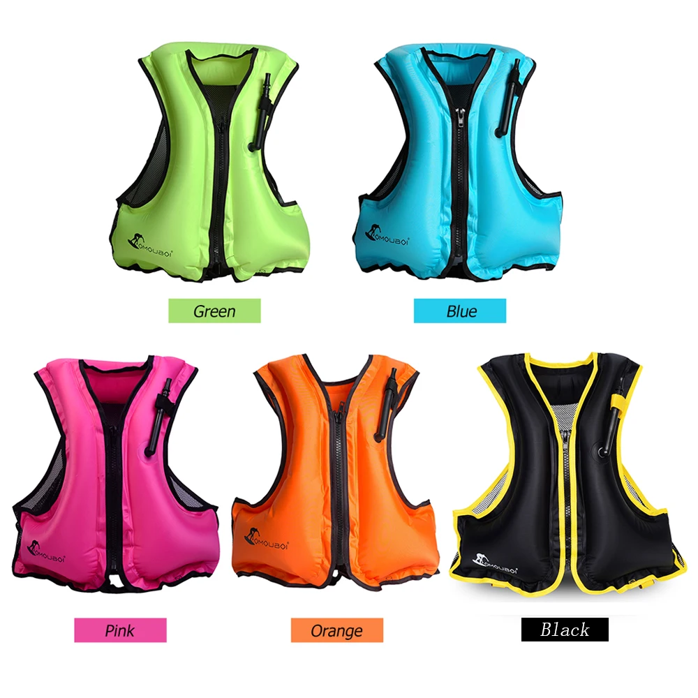 Взрослый надувной плавать жизнь спасательный жилет куртка для сноркелинга